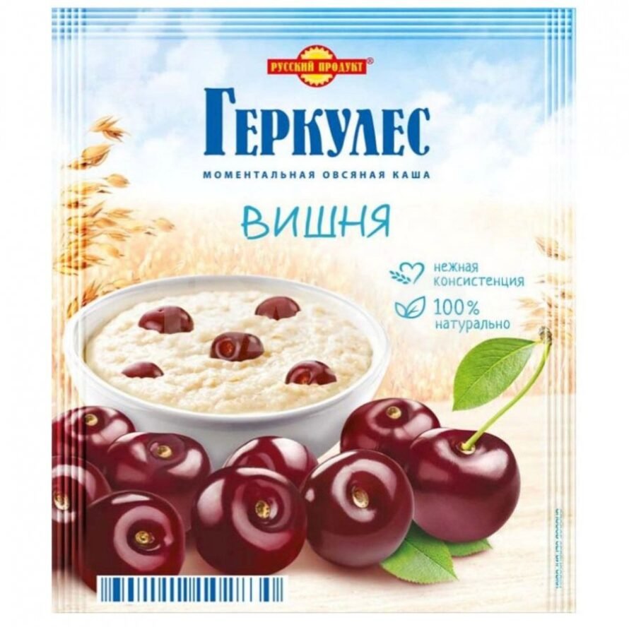 Русский Продукт Геркулес Каша моментальная овсяная с вишней, с 1 года, порционная, с 1 года, 35 г