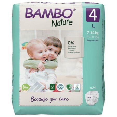 Diapers Bambo Nature 4 (7-14 kg) 24 pcs.