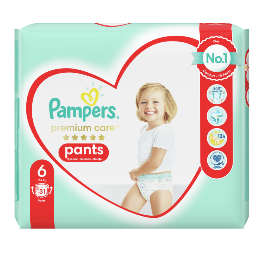 Подгузники-трусики Pampers Premium 6 (15+ кг) 18 шт