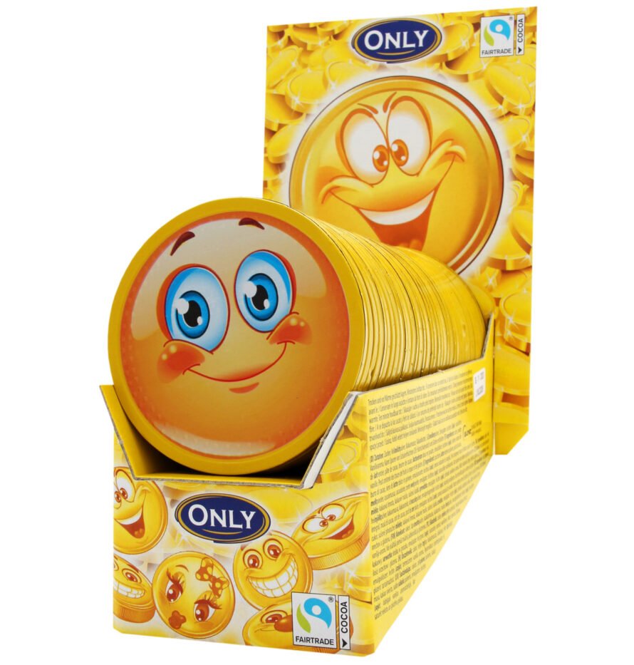 Gunz — Emoji thaler milk chocolate 21,5 г counter display