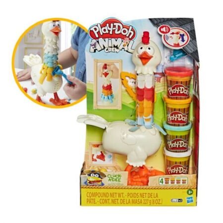 Hasbro Play-Doh Animal Crew Cluck-a-Dee Feather Fun Chicken