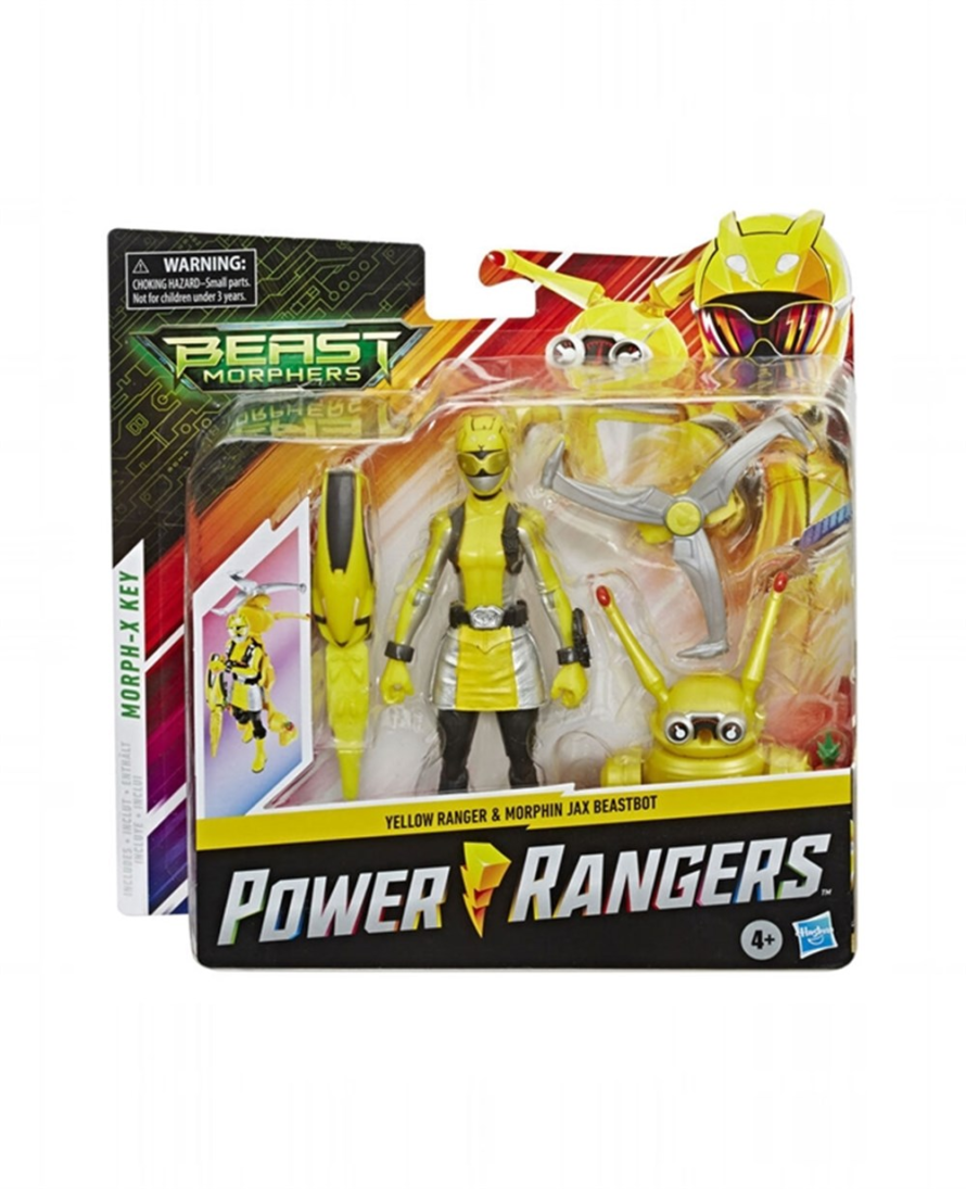 Hasbro Power Rangers Beast Morphers Yellow Ranger And Morphin Jax Beastbot 15 Cm E7270 / E8087