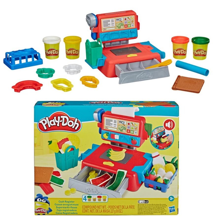 Hasbro Play-Doh Cash Register with 4 Colours Playset