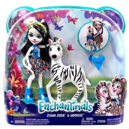 Mattel Enchantimals Кукла Зебра Зелена и Хуфит