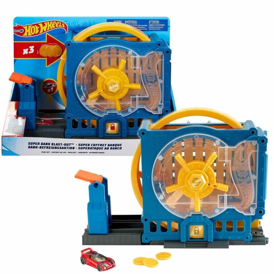 Mattel Hot Wheels Super Bank Blast Out Playset