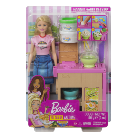 Mattel Barbie Noodle Maker Doll And Playset