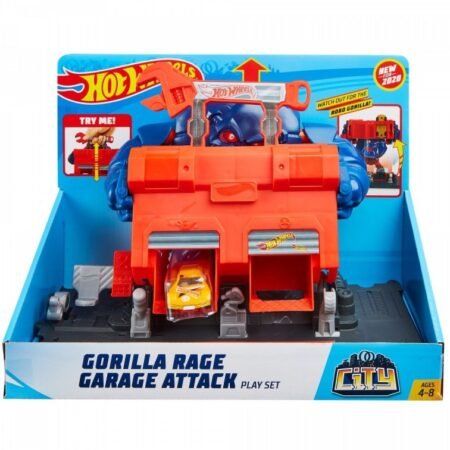 Mattel Hot Wheels Gorilla Rage Garage Attack Play Set FNB05 / GJK89