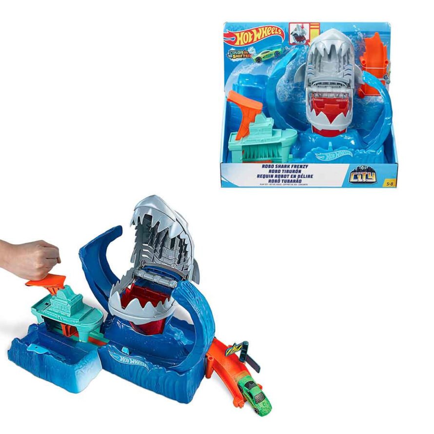 Mattel Hot Wheels Robo Shark Frenzy Play Set GJL12