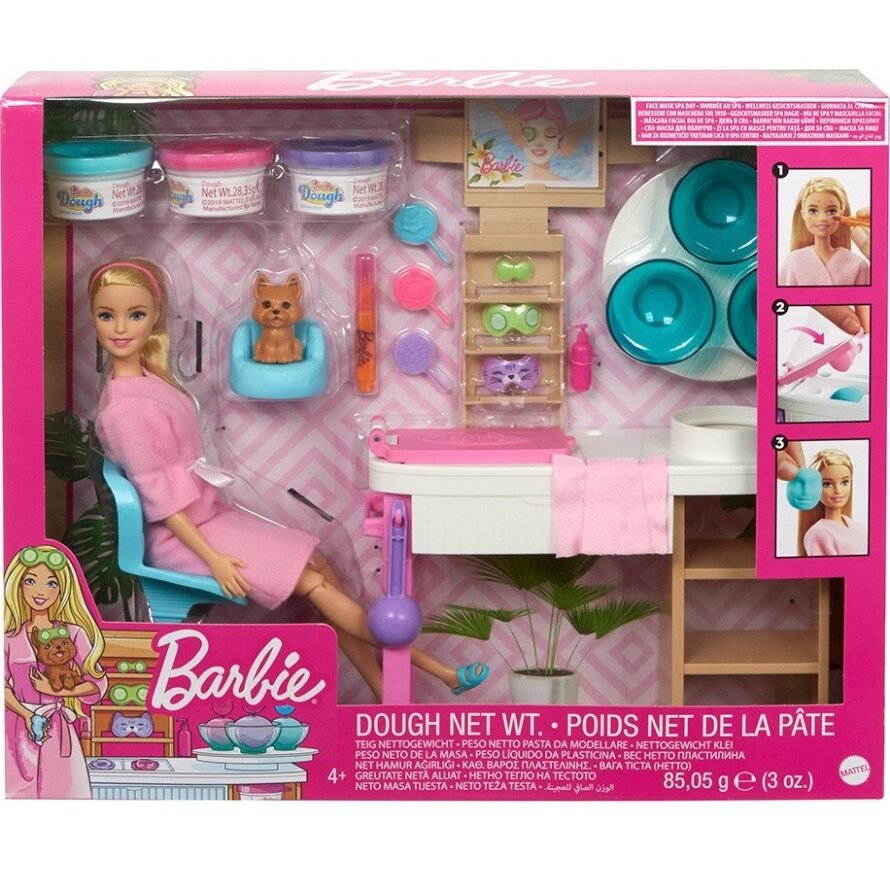 Mattel Barbie Face Mask Spa Day Playset GJR84