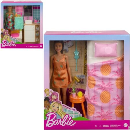 Mattel Barbie Doll And Bedroom Furniture Playset