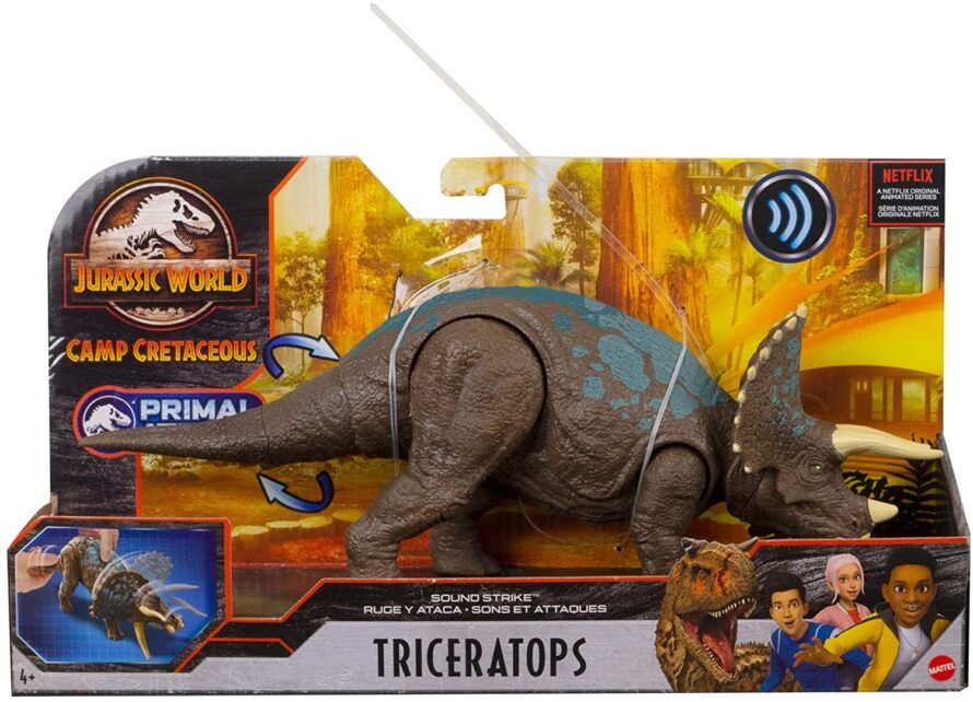 Jurassic World — Mattel — Jurassic World Sound Strike Triceratops, Animation