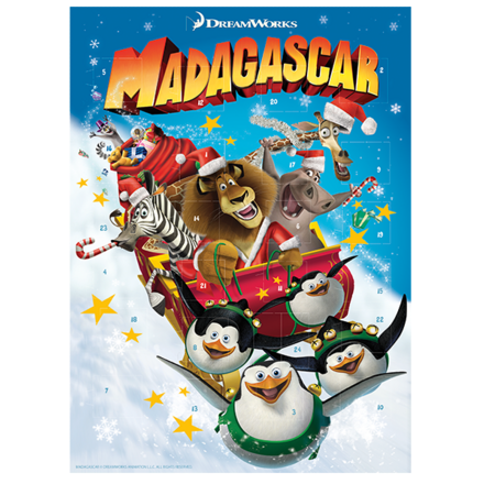 Windel Молочный шоколад «Рождественский календарь Madagascar », 75 г