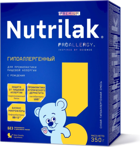 Молочная смесь Nutrilak Premium гипоаллергенный, с 0-12 месяцев, 350 гр