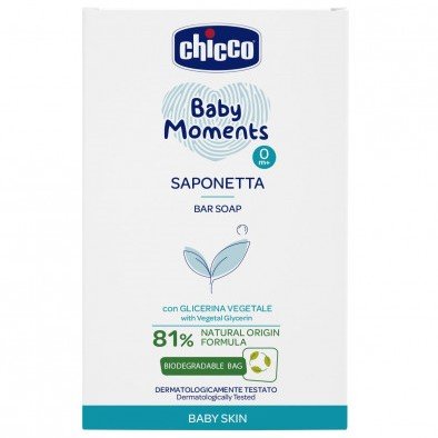 Chicco Baby Moments Мыло, 100 г, 0м+
