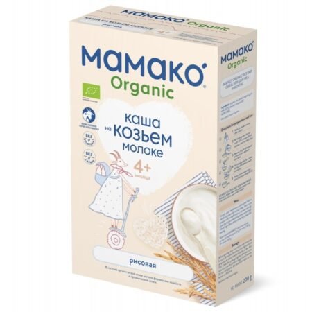 Мамако Органик каша рисовая на козьем молоке от 4 месяцев 200 г