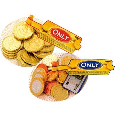 Gunz Шоколадные банкноты и монеты Only, 100 г
