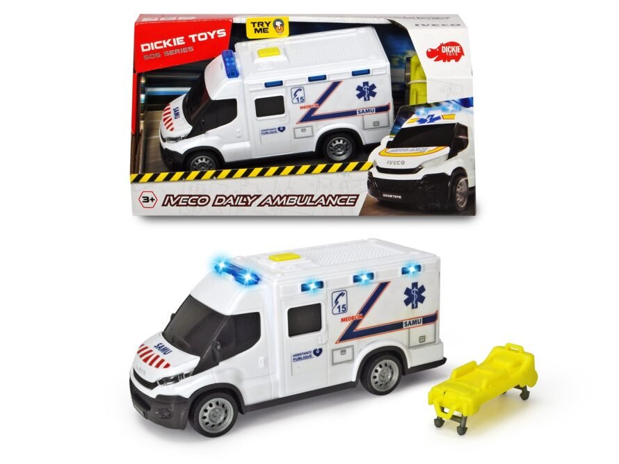 Dickie Toys ambulance Iveco Daily with stretcher