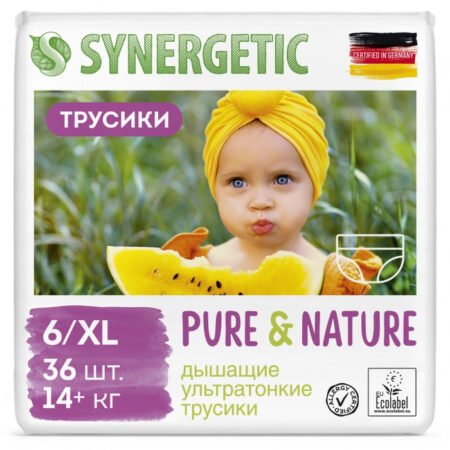 Подгузники-трусики Synergetic Pure Nature 6 (14+ кг) 36 шт