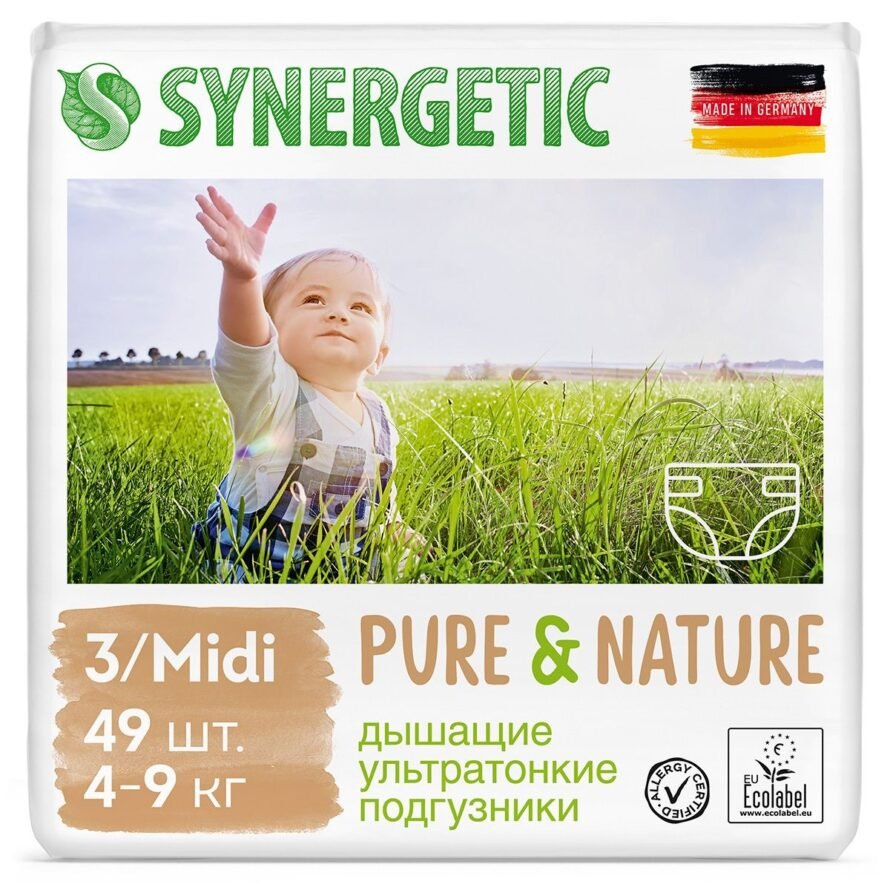 Synergetic Pure Nature 3 diapers (4-9 kg) 49 pcs