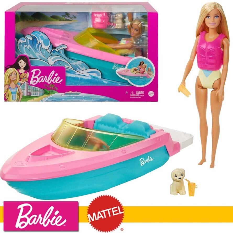 Mattel Barbie Doll With Boat