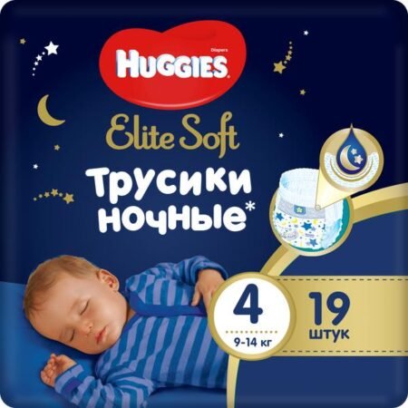 Bez-tuman Huggies Elite Soft gecə 4 (9-14 kq) 19 ədəd.