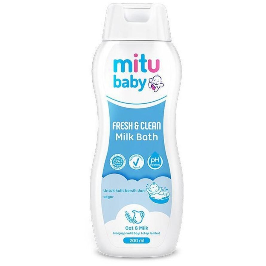 Детская молочная ванночка Mitu Fresh & Clean с овсянкой и молоком 200 мл