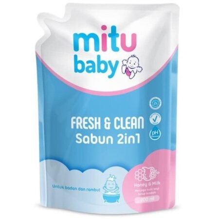 Детское мыло Mitu 2 в 1 свежий и чистый мёд и молоко 20 0мл