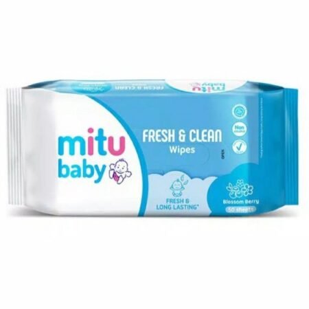 Влажные салфетки Mitu baby fresh & clean с ягодами голубого цветка, 50 шт.