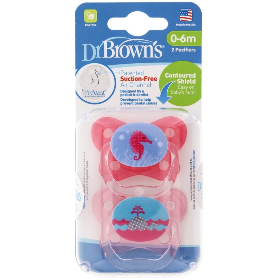 Dr Brown’s PreVent soother 0-6 months, 2 pcs