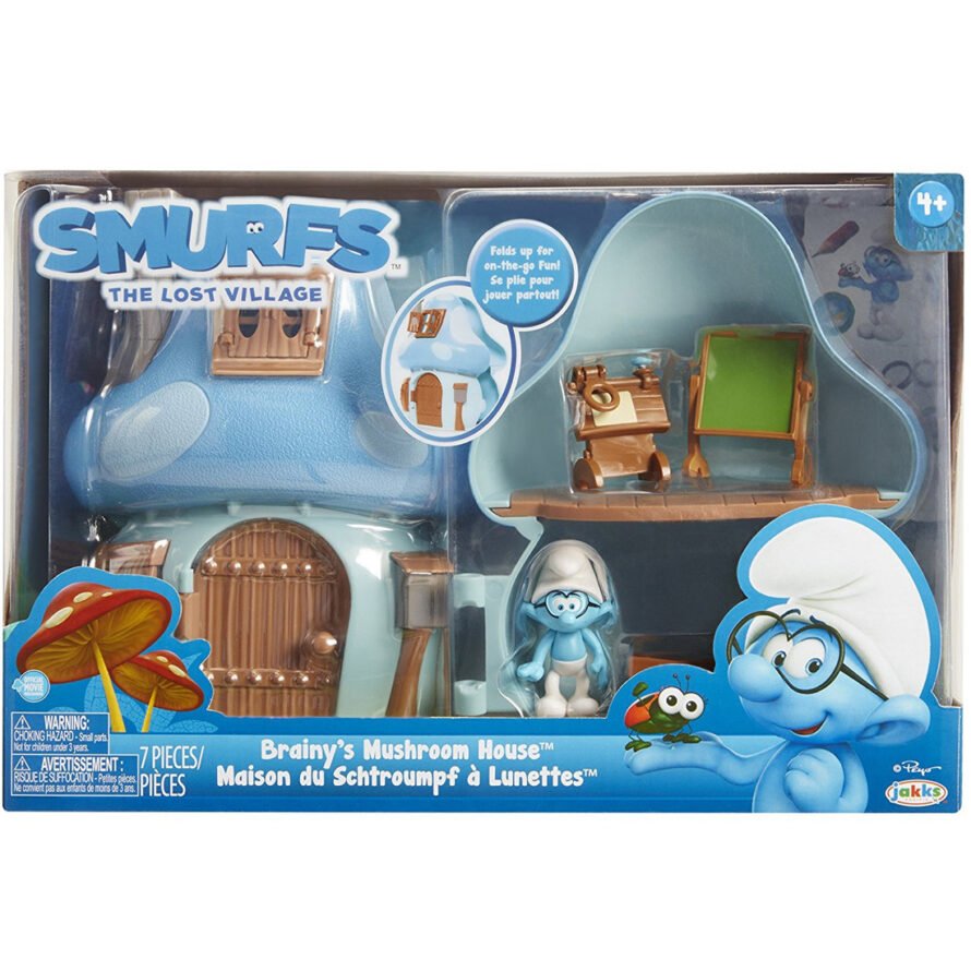 Jakks Pacific The Smurfs Lost Village Scientist Smurf Mushroom House Playset 96570